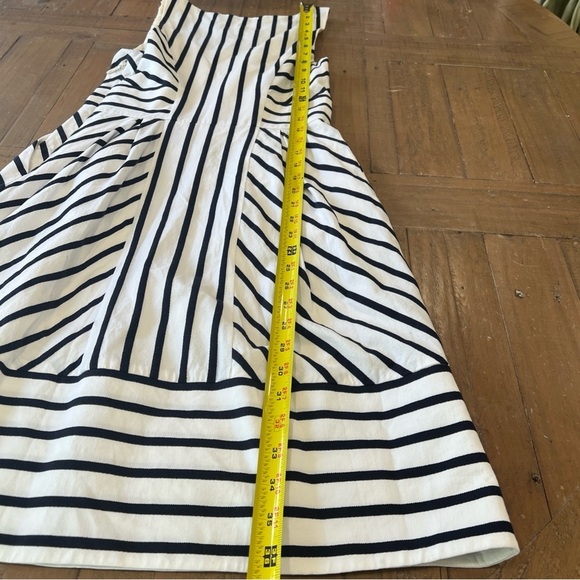 Anthropologie Maeve Chessia Navy Stripe Lace Dress Nautical Preppy Lace 2 - Picture 10 of 11